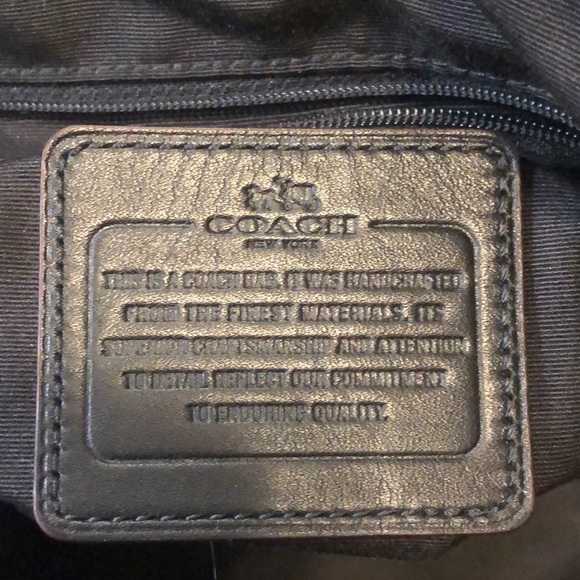 Signature Canvas Black Coach Purse - Picture 8 of 12